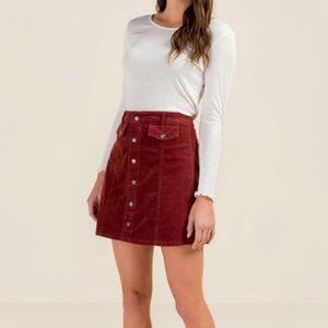 Mossimo Supply Co Button Down Corduroy Skirt